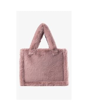 Lamarque Jade Faux Fur Tote Bag - Pink