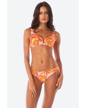 Maaji Sublimity Bikini Bottom Palms Stretch Swimwear Ddr2149 - Orange