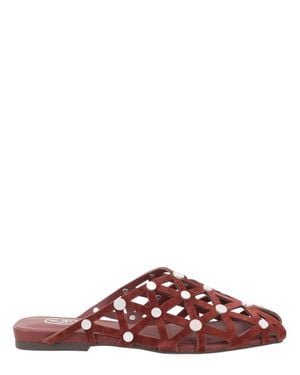 Ash Mules Bone 02 Leather - Red