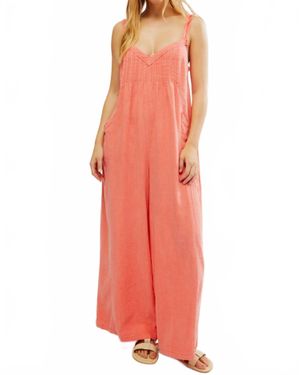 Free People Drifting Dreams One-Piece Jumpsuit - Pink