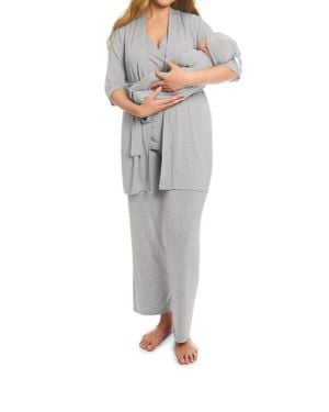 Everly Grey Analise 5 Piece Pajama Set - Gray