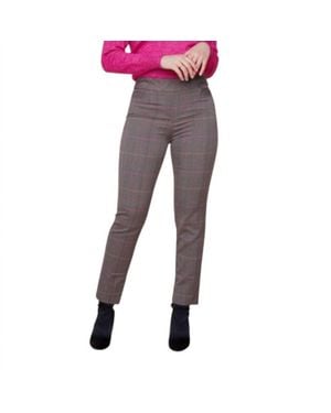 Renuar Plaid Ankle Pants - Purple