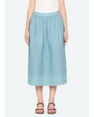 Sea Midi Skirt - Blue