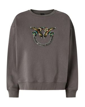 Pinko Winter Embellished Sweater - Gray