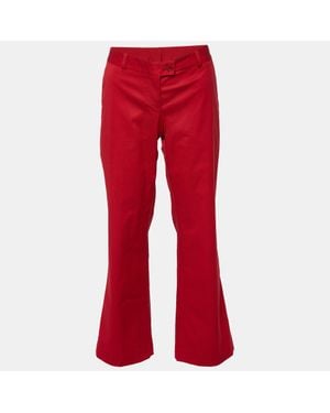 Moschino Cheap And Chic Cotton Straight Fit Pants - Red