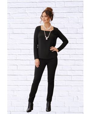 Diva USA Elizabeth Long Sleeve Top - Black