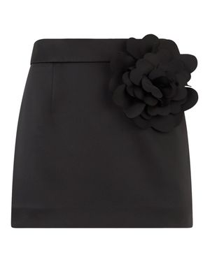 Philipp Plein Satin Mini Skirt Rose - Black