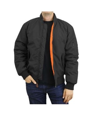 Spire By Galaxy Heavyweight Ma-1 Bomber Flight Jacket - Black