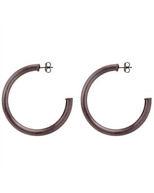 Sheila Fajl Arlene Large Hoops Earrings - Brown