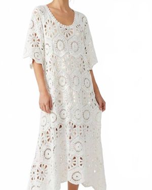 Pol Cotton Crochet Dress - White