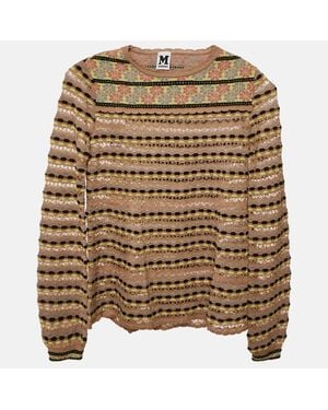 Missoni Floral Perforated Knit Top - Brown