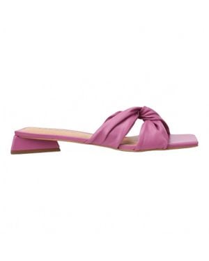 Carrano Serenity Leather Slide Sandal - Purple