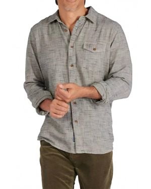 Grayers Linear Slub Twill Shirt - Gray