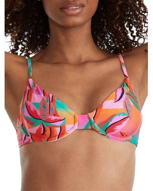 Beach Riot Palm Beach Camilla Bikini Top - Red