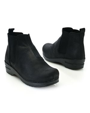 Sanita Hudson Oiled Leather Slip-On Boots - Black