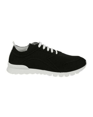 Kiton Cotton Blend Sneakers With Detailing - Black