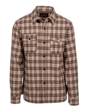 Schott Nyc Plaid Cpo Shirt - Brown