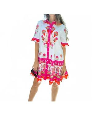 IslaPayal Lisbon Classic Shirt Dress - Red