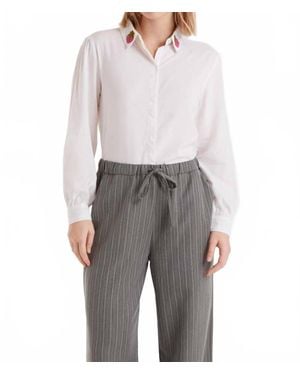 Compañía Fantástica Strawberry Collar Shirt - Gray