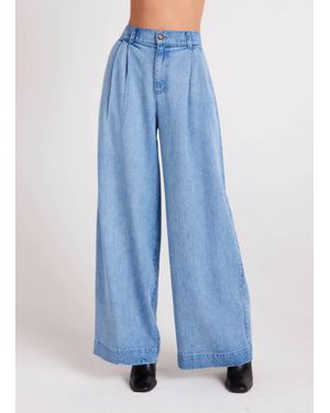Bella Dahl Greta Pleated Wide Leg Pants - Blue