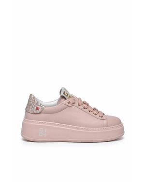 GIO+ Leather Wedge Sneakers - Pink