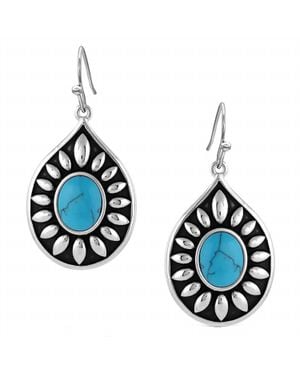 Montana Silversmiths Beaming Teardrop Earrings - Blue