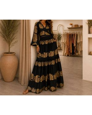 Mystery Resort Seashell Dreams Maxi Skirt Set - Brown