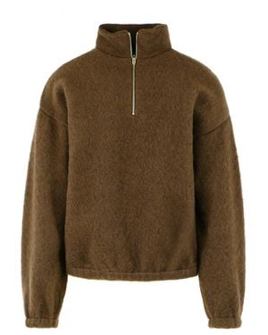 Jil Sander Wool Fleece Sweatshirt - Brown