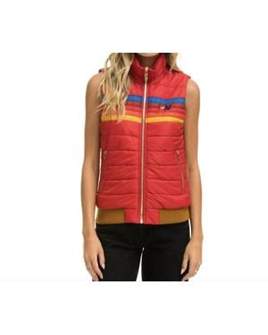 Aviator Nation 5 Stripe Vest - Red