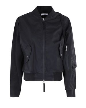 Helmut Lang Cotton Twill Bomber Jacket - Black