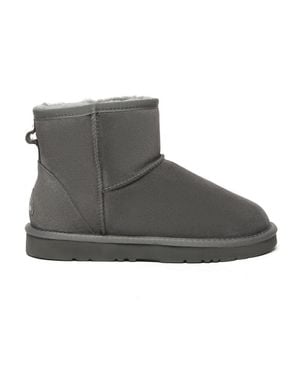 EverAu Australia Ostrich Leather Short Boots - Gray