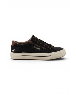 Mustang Faux Leather Sneaker Sneaker Casual Shoes - Black