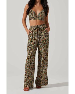 Astr Tropical Getaway Pants - Multicolor