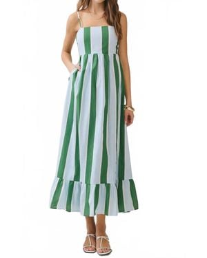 TCEC Ocean Grove Side Pocket Maxi Dress - Green