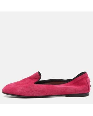 Tod's Suede Smoking Slippers - Pink