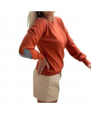 J. Society Heart Stitch Crew Sweater - Red