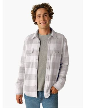 Fair Harbor Dunewood Flannel Button-Up Shirt - Gray