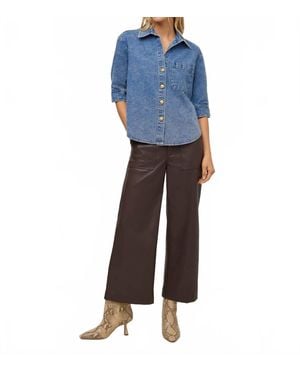 Fifteen Twenty Suri Button Up Top - Blue