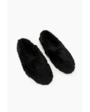 Sleeper Kiwi Kiwi Shearling Ballet Flats - Black