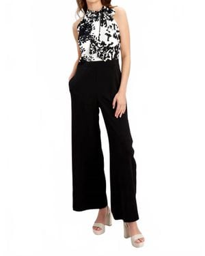 FRANK LYMAN Abstract High-Neck Jumpsuit - Black