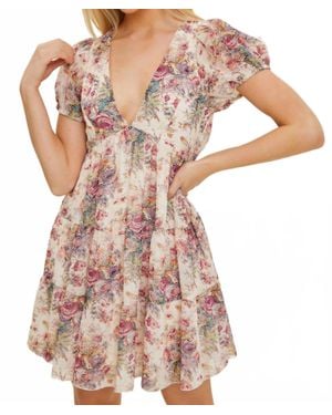 Baevely By Wellmade Finding Romance Floral Dress - Pink