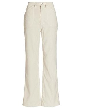RE/DONE 70S Pocket Loose Flare Pants Corduroy - White