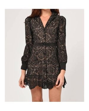 Adelyn Rae Sophie Lace Dress - Black