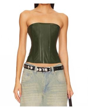 Miaou Libra Corset Top - Green