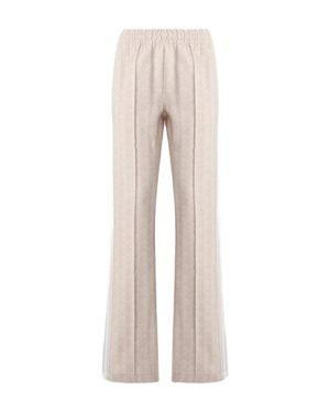 Lacoste Relaxed Fit Tonal Patterns Side Stripes Straight-Leg Pants - Natural