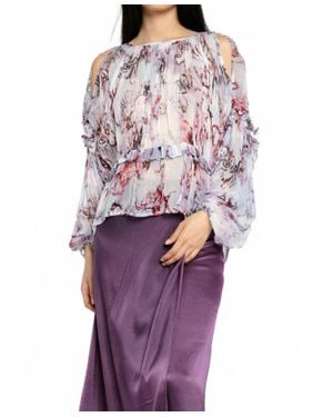 IRO Jozefa Shoulder Cut-Out Blouse - Purple