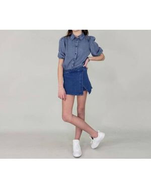 Tractr Girl's Denim Skort - Blue