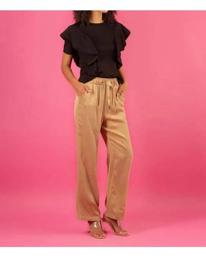 Jessie Liu Cupro Relaxed Pant - Pink