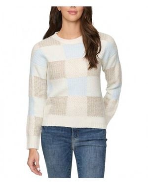 Flag & Anthem Rainelle Patchwork Crewneck Sweater - White