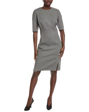 Akris Wool-Blend Midi Dress - Gray